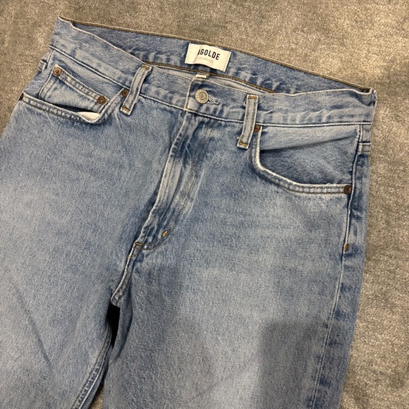 AGOLDE Mia Mid Rise Straight Jeans light wash 28 - Picture 4 of 9